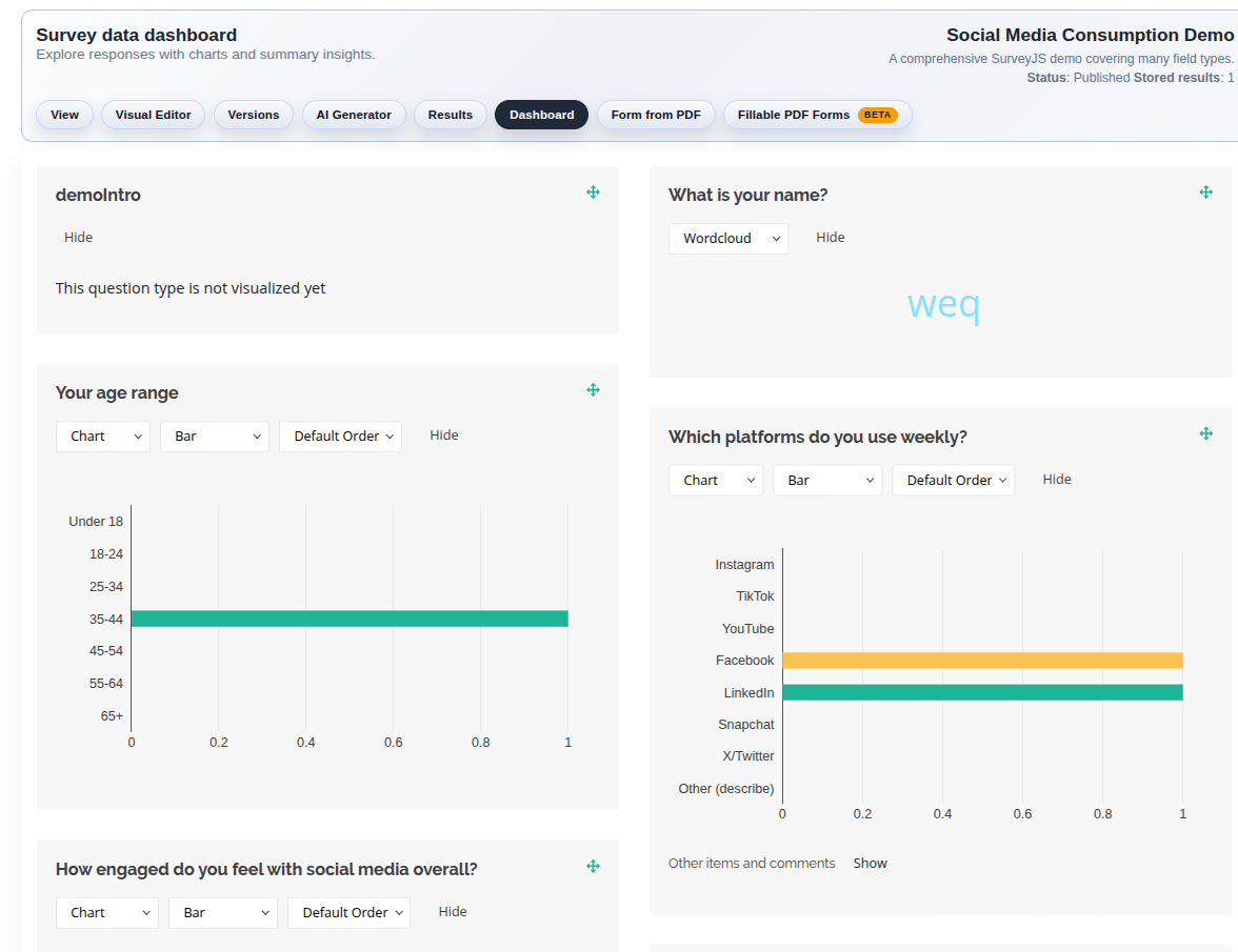 Dashboard screenshot